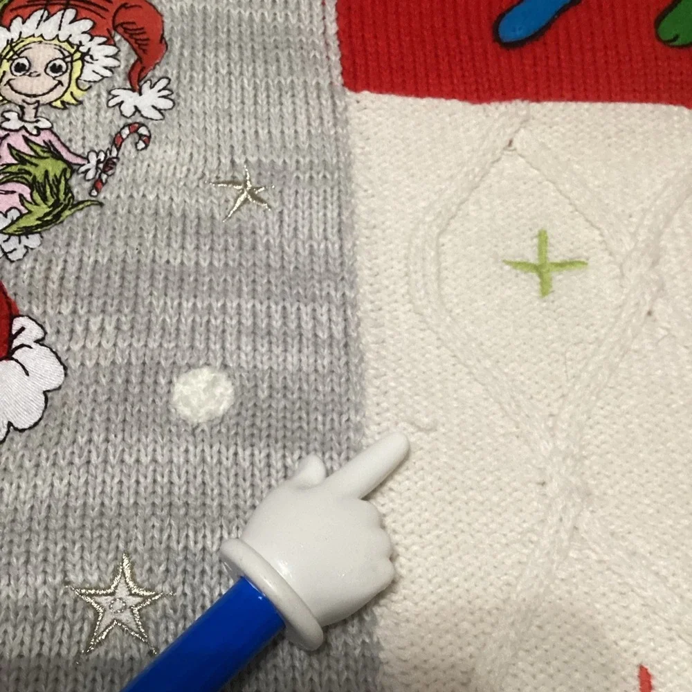 Pottery Barn Kids Dr Seuss The Grinch Christmas Knit Sherpa Throw Blanket 40x50